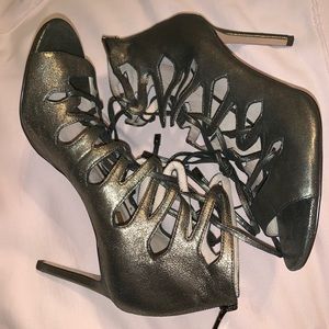 LOUISE et CIE Metallic Laces up 4 inc Stilettos